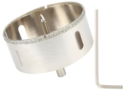 SUQIN Fliesenbohre Diamant Lochsäge 90mm Mit Zentrierbohrer Glasbohrer Diamant Kernlochbohrer für Glas, Fliesen, Porzellan, Keramik, Quarzit, Marmor Zum Bohren