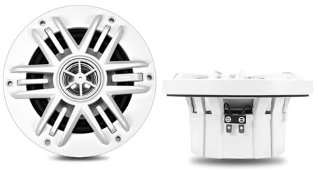 RECOIL M0-4W Altoparlanti Coassiali Marine 10cm 2 Vie Impermeabile Coppia | 4, 4 Ohm, UV, Bianco, Coppia – Altoparlanti Marine per Barca, UTV, ATV