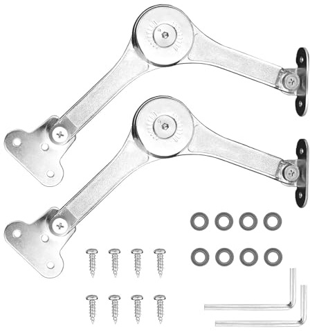 2 Stück Aufschraubscharnier Softclose 90° 113x43mm mit Schrauben | Schrankscharniere mit Hydraulische Dämpfung Scharnierer Schrankscharnier für Möbel Schranktür Holztür