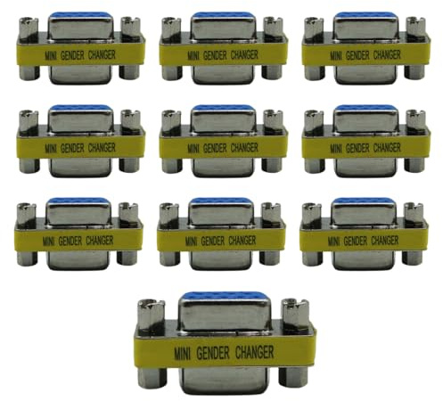 Voyoo 10pcs 9 Pin RS-232 DB9 Hembra a Hembra Cable Serie Gender Changer Acoplador Adaptador