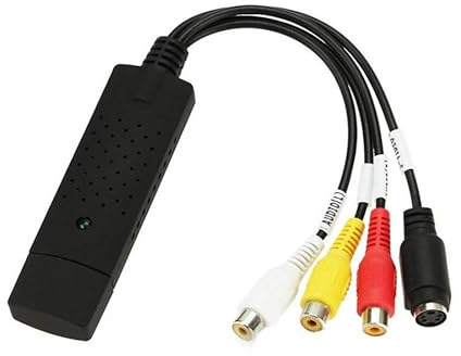 GERUI Video Grabber Videoaufnahmekarte Capture Card VHS digitalisieren,USB videorecorder VHS Audio Video Grabber Konverter Analog zu digital für Windows 7/8/10/11, Mac OS 10.7 &Android 5.0 oder höher