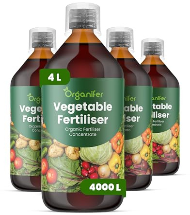 Fertilizante Líquido Para Verduras 4L – Abono Orgánico Para Hojas Saludables Y Crecimiento Fuerte – Refuerza Raíces Y Vitalidad – Organifer