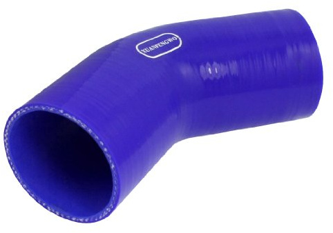 sourcingmap Voiture Système De Refroidissement 63mm Intérieur Diamètre 45 Degrés Coude Tuyau Silicone Réducteur Bleu