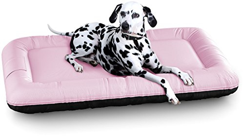 Knuffelwuff 13065 In und Outdoor Hundebett Hundekissen Hundesofa Hundekörbchen Hundekorb, Lucky Color Edition, Größe XXL 120 x 85 cm, rosa