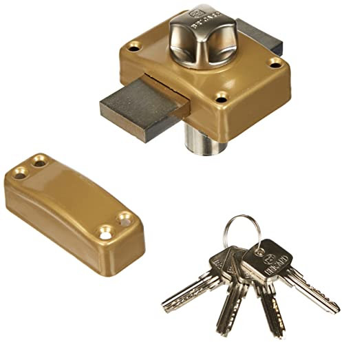 Bricard 1946 Verrou médial à bouton Cylindre 40 mm Doré