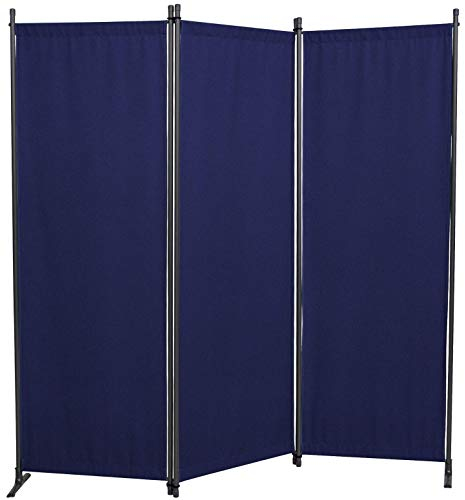 Angerer Freizeitmöbel GmbH Paravent - Raumteiler & Raumtrenner Sichtschutz - Outdoor Paravent für Windschutz & Schatten auf Balkon (3-teilig, Swingtex blau)