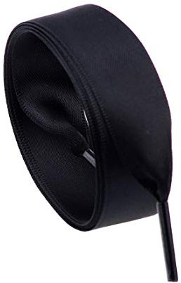 goodlace 2cm Lacci larghi a nastro piatto Lacci delle scarpe in raso 100CM Nero