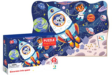 Dodo D300374 Educational Excursion into Space Puzzle 30 Pieces, Various