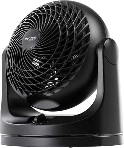 IRIS USA Woozoo PCF-HE18 Ventilateur de table oscillant silencieux 30,5 cm Noir
