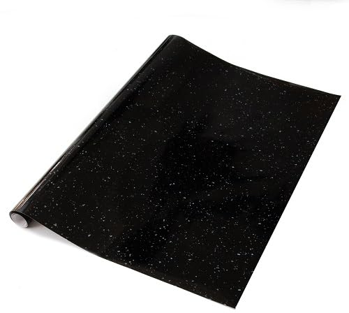 Create Your World 90cm x 2.1m dc fix BLACK GRANITE QUARTZ sticky back plastic vinyl wrap film (346-5385) (90cm x 2.1m)