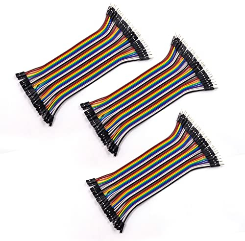 YnGia 120pcs Multicolored Wire 40pin Male to Female, Breadboard Jumper Wires Ribbon Cables Wire Kit for Arduino Projects Raspberry PI DIY (15CM)