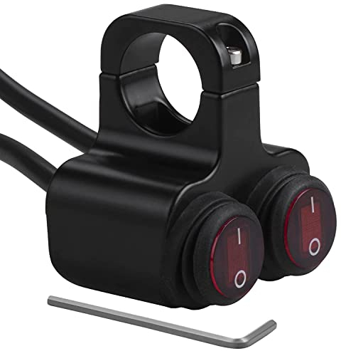 Greluma 12v moto impermeabile ATV bici 22mm 7/8 pollici manubrio doppio controllo pulsante kill interruttore faro fendinebbia freno di emergenza interruttori ON OFF