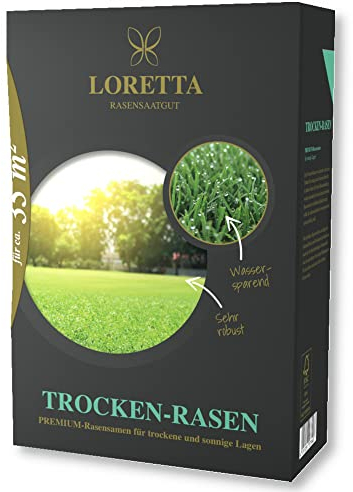Loretta Trocken-Rasen Premium 1,1 kg Rasensamen Qualitätssamen Keingarantie