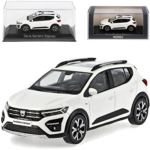 Norev Dacia Sandero Stepway 3 DJF Weiss 3. Generation Ab 2021 1/43 Modell Auto