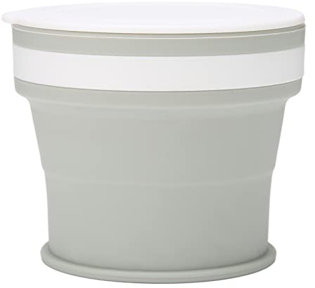 Faltbare Tasse Silikon 270 ml Versenkbare Zusammenklappbare Reisebecher Kaffeebecher Zusammenfaltbarer Silikon Reisebecher in Taschengröße Silikonbecher für Camping Wanderungen Silikonbecher Faltbar