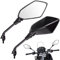 Universal Motorrad Rückspiegel, Motorrad Seitenspiegel Kit, Schwarz Kunststoff-Rückspiegel für Motorrad mit M8 Gewindehalterung