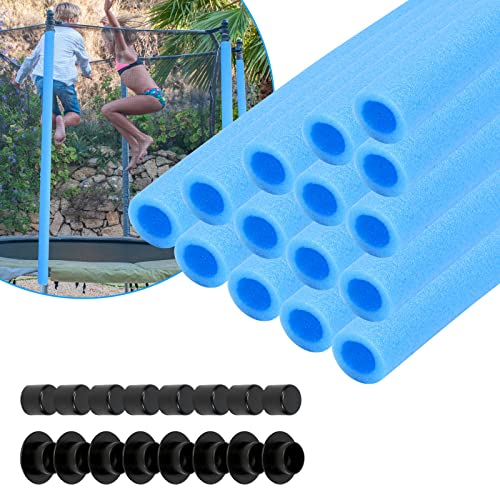 Daromigo Trampolin Schaumstoff Rohre 92cm Stangenschutz für Gartentrampolin Universal 16x Schaumstoffabdeckung für Gartentrampolin Ersatzteile Zubehör Mit Kappen