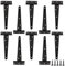 GOYADA 10 Stück T-Scharniere Schwerlast, 150mm T-förmige Scharniere, Türscharniere Scharniere Edelstahl Schwarz mit 70 Schrauben für Schuppentore, Gartentor, Fenster