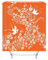 Stfery Badezimmer Vorhang Blumen, Duschvorhang Edel Weiß Orange Friedenstaube Duschvorhang 180x200 Polyester Bad Vorhang Dekoration