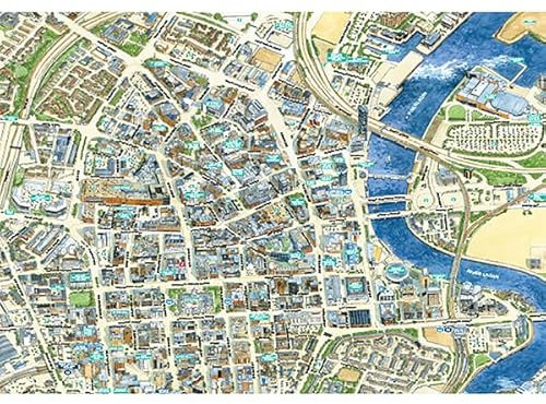 The Happy Puzzle Company - Jigraphy Cityscapes Belfast 1000 Pieces - Jigsaw Puzzles for Adults 1000