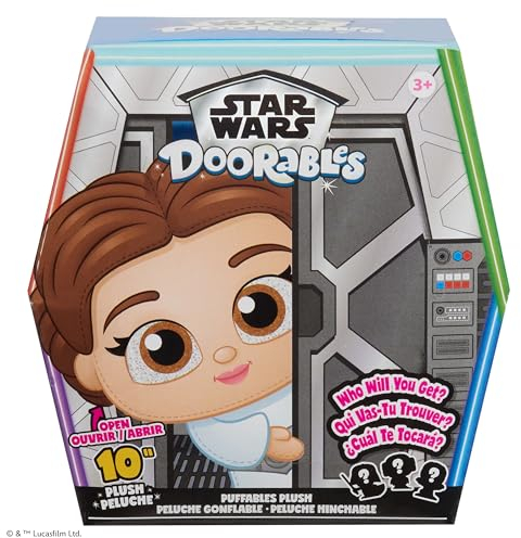 Just Play Star Wars™ Doorables Puffables Plüsch – Star Wars: A New Hope™, 25,4 cm großes Sammlerstück mit Glitzeraugen, Stile können variieren, Kinderspielzeug ab 3 Jahren