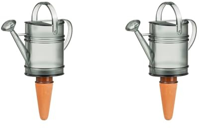 Scheurich Nelly M, Wasserspeicher aus Kunststoff, Farbe: Nelly M, Grey, 13 cm Breite, 7 cm Tiefe, 22 cm hoch, 0,2 l Vol. (Packung mit 2)