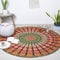 Pfauen-Mandala-Wandteppich, 182,9 cm, goldgrün, runde Tischdecke, Hippie-Wandbehang, dekorative Trippy-Wandteppiche, böhmische Boho-Bettwäsche, indische handgefertigte reine Baumwolle