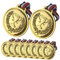 Parliky 10Pcs Weihnachten Gold Medaillen für Kinder Award Medaillen Spielzeug Lanyards Festival Party Dekorationen Kinder Party Spiele