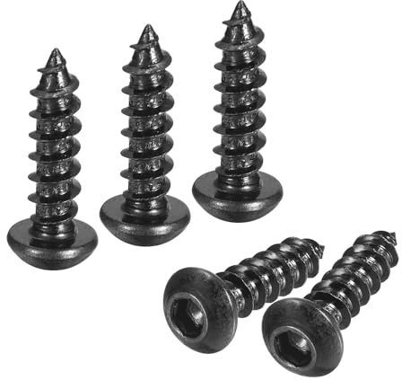 QUARKZMAN 25Pcs Vis Autotaraudeuses à Six Pans Creux, M6 x 20mm Boulon Autoperceuse Tête Hexagonale Creuse en Acier au Carbone