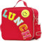 IDAHSOR Insulated Lunch Bag Women Lunch Box Kids for Teen Girls Boys, Cute Preppy Lunch Boxes with Adjustable Shoulder Strap, Waterproof Nylon Lunchbox Lunch Bags for School Work Picnic (Red)