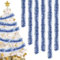 Lametta Girlande Weihnachten Blau, shallyong 5 Stück Weihnachten Girlande 2M, Lametta Weihnachtsbaum, Weihnachtsbaum Dekoration Girlande, Lametta Girlande Weihnachten, für Party Hängende Dekorationen