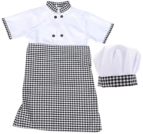 Amosfun 1 Set Il piccolo chef fa il completo lo chef per bambini veste i vestiti costume da panettiere da cucina cucinare cuoco grembiule chef bambino set chef bambino wltoys cotone