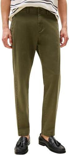 Tommy Hilfiger Herren Chino Hose Core Harlem Essential Twill Relaxed Fit, Grün (Dark Greenery), 38W/32L