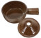CRILSTYLEO 1 Pc cacerola cazuelas con tapa asiático olla con asa fritura alimento paraca olla microondas olla para microondas sarten parrilla xherramienta estofado cazuela con asa gres Brown