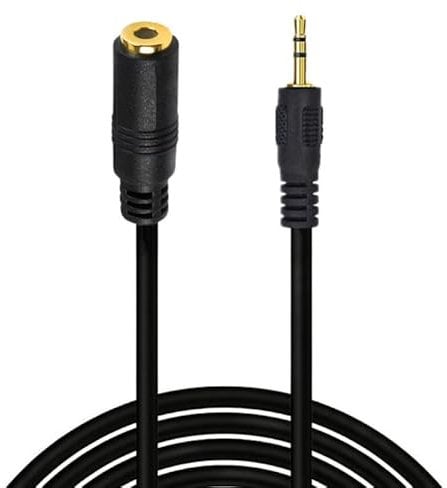 MEIRIYFA 2.5mm to 3.5mm Stereo Jack Adapter Cable,3 Pole 2.5mm Mono Male to 3.5mm Female TRS Headset Audio Extender Cable for Headphone -1M (2PCS)