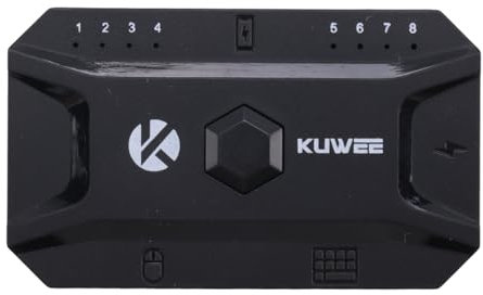 Giuneuow Usb Keyboard Mouse Converter Bluetooth Hub USB 5.0 Converter Wired Keyboard&Mouse to Wireless Hub Adapter Support 8 Devices for Tablet,Laptop,Mobile