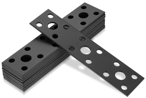 ANBEEISS 10 Pz Piastre di Giunzione Nere, 150x35 mm