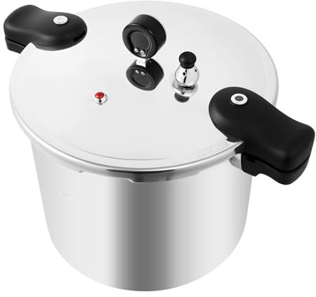Olla a presión de acero inoxidable de 22 litros, olla a presión rápida con manómetro digital, olla de vapor de aluminio 90 kpa, para cocinas de gas, cocinas eléctricas de cerámica