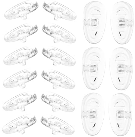 ibasenice 50paare Silikon-nasenpads für Brillen Ersatz Rutschfester Oberfläche für Mehr Komfort und Halt bei Brillen und Sportbrillen Transparente Nasenkissen zur Einfachen Reinigung und Pfl
