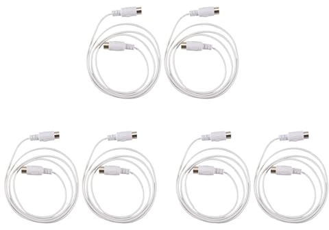 Vjsujehgy di Prolunga MIDI da 6 Pezzi da 5 Pin A 5 Pin per PC per Strumenti A Tastiera per Pianoforte Elettrico, 1,5 M