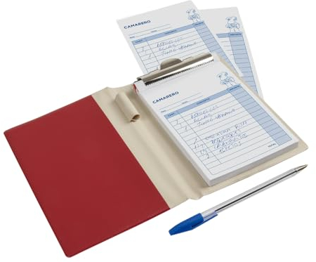 Carpeta liderpapel comandas plastico octavo con talonario camarero y boligrafo
