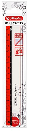 Herlitz Lineal my.pen / 17cm / Farbe: rot