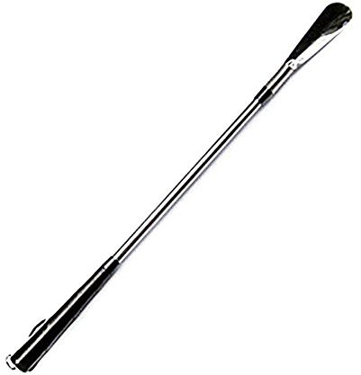 Chausse-pied extensible - 40,6 cm à 78,7 cm - en métal souple - chausse-pied à manche long en acier inoxydable