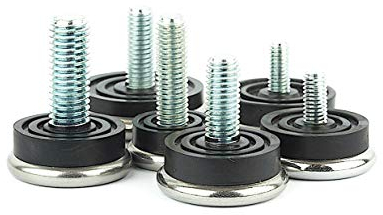 Furniture Feet Threaded Gliders Stainless Steel (Pack of 48) - Made in Germany - 30mm Diameter Base- 13mm, M6 Thread (Please See 2nd Image for Dimensions Before Purchasing) Keay Vital Parts