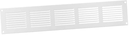 500x100mm Griglia di Ventilazione con Zanzariera - Griglie D'Aerazione in Metallo - Acciaio, Bianca
