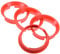 4X Zentrierringe 63,4 x 57,1 mm rot Felgen Ringe Made in Germany