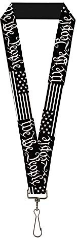 Lanyard Americana Flag We the People Black White, Americana