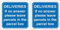 Pack of 2 Deliveries If no Answer Please Leave parcels in The Parcel Box. 120mm x 120mm Self Adhesive Stickers. Ideal for The Home. Easy to Apply