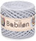 Bobilon T-Shirt Garn Fettuccini Zpagetti Ball, 3-5 mm für Häkeln Stricken, Masken-Ohrbänder, Bio-Baumwolle, Makramee, Jersey, Silber
