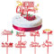 9 Stück Weihnachten Tortendeko Set Acryl Rot Merry Christmas Cake Toppers mit Verschiedenem Muster Tortenaufsätze Weihnachten Kuchen Topper Tortenstecker Weihnachts Kuchendeko für Xmas Party usw.